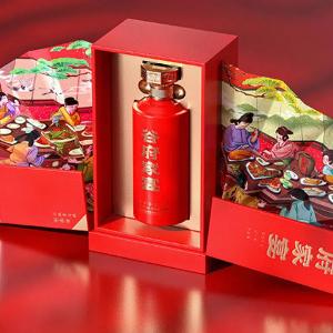 High-end wine bottle packaging box double door wine packaging book clamshell handmade wine box production of wine packaging